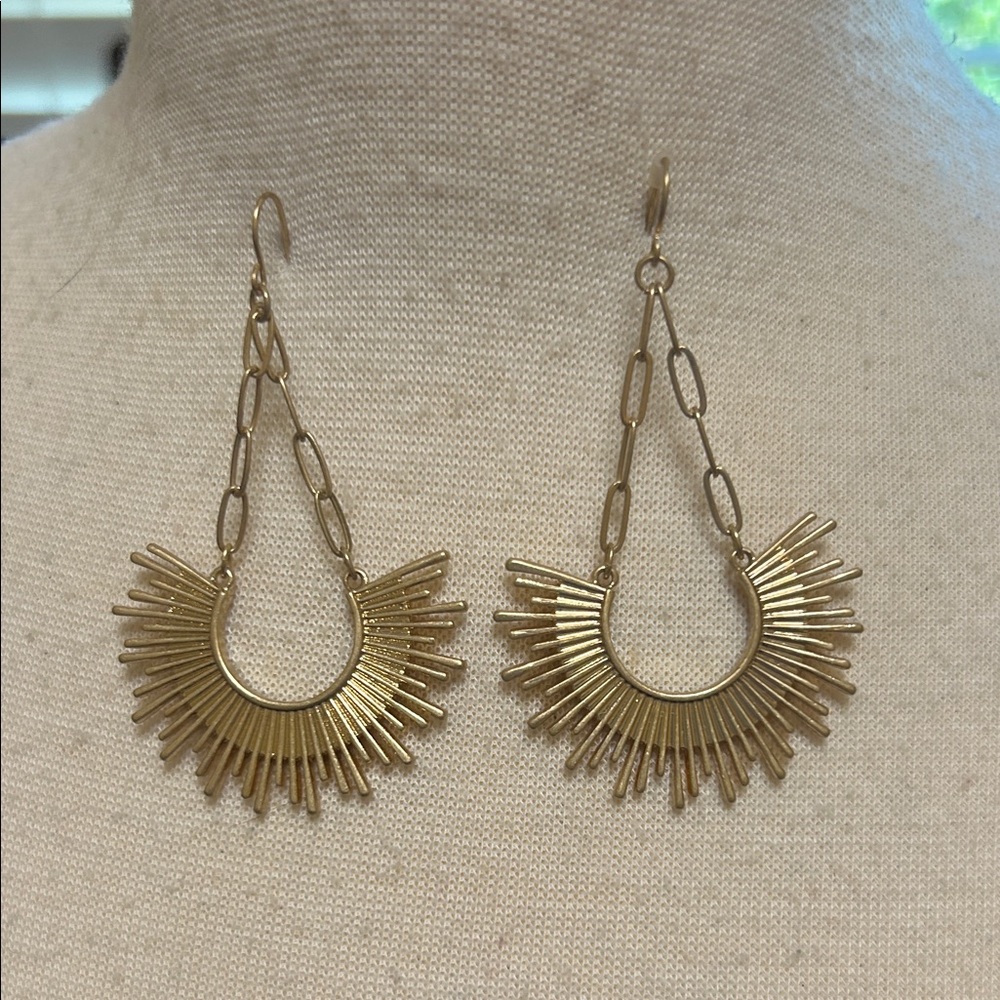 Park Lane Gold Radiant Burst Earrings